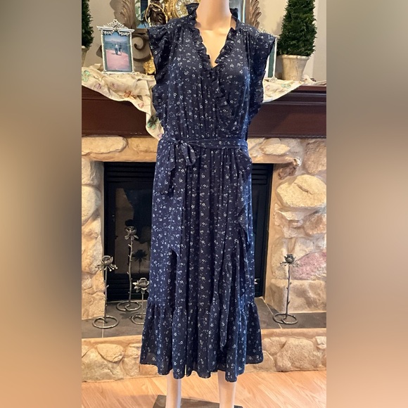 Kate Spade wild rose ruffle wrap dress 14 NWT - Picture 2 of 10